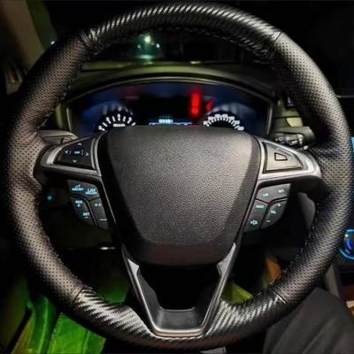 Pokrowiec na kierownicę samochodową pleciony Miękki 100% Dopasowanie Do Ford Edge 4dr SUV 2015-2017 Ford Fusion Sedan Produktów Samochodowych Owijka Kierownicy