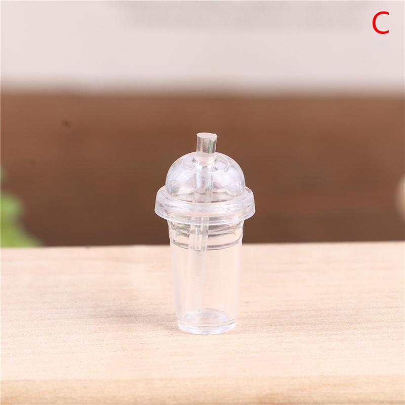 1/2/5pcs Doll House Home Furnishings Lovely Straw Drink Cup Model Mini Coffee Juice Milk Cups Miniature Dollhouse Mugs Drinks