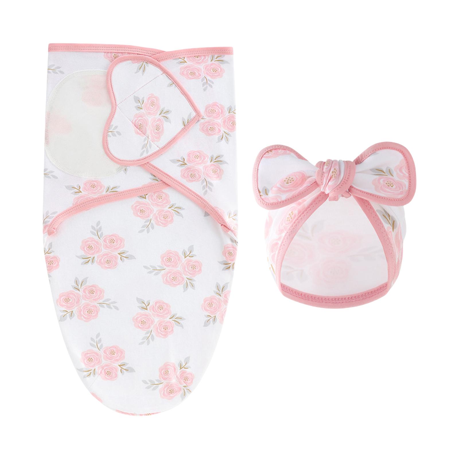 

Комплект из 2-х детских одеял с бантом, больничной шапочкой, мягким дышащим спальным мешком для новорожденных 0-3 месяцев, полотенцем и чепчиком 14