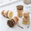 Handheld Cleaning Scrubbers Wooden Handle Scrubbing Brush Dishwashing Brush  for Bowls Plates Pot