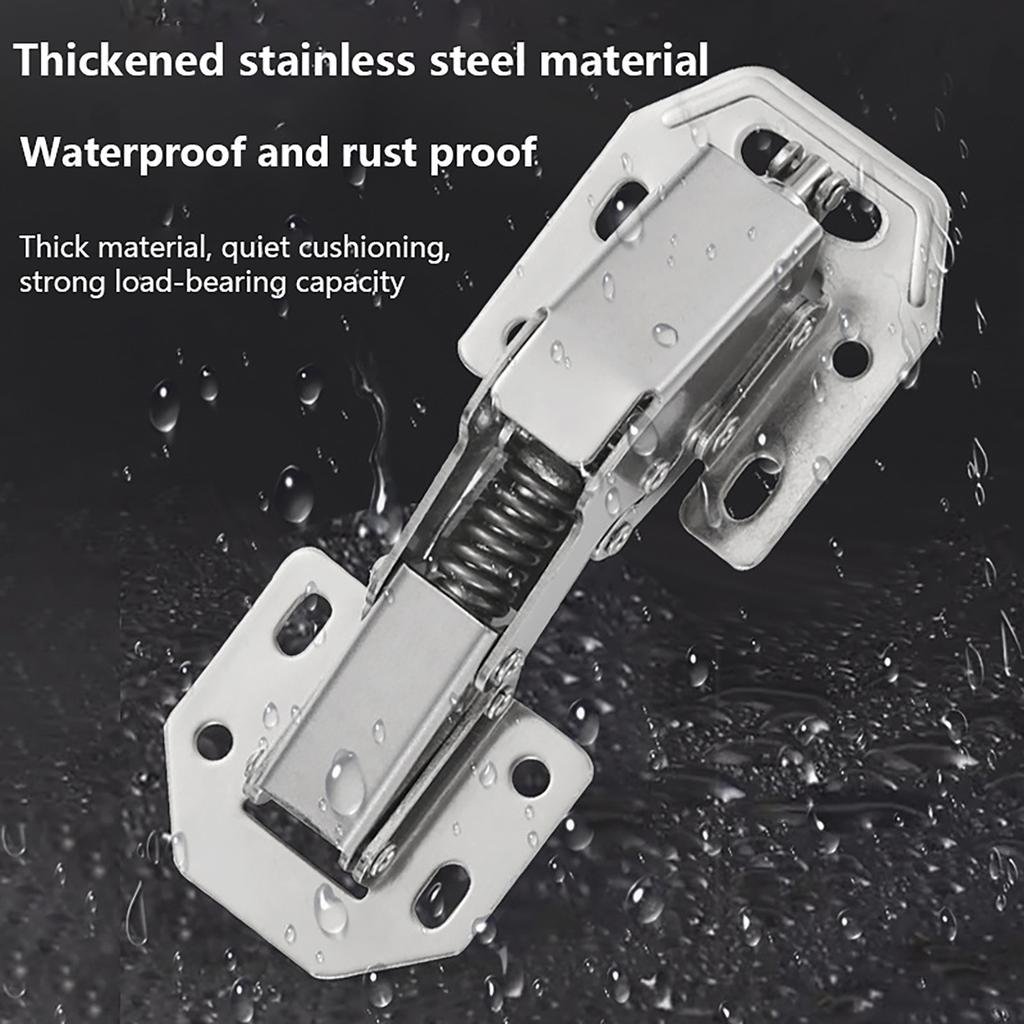 Stainless Steel Frogs Hinge 4-inch Thick Bridgess Type Buffer Hinge Slot Free Marbless Cabinet Door Mahjong Table Hinge