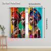 2pcs   Popular Curtains 2D plane printing African Woman Print Versatile Durable Polyester (without rod) Stuff Clearance Perfect