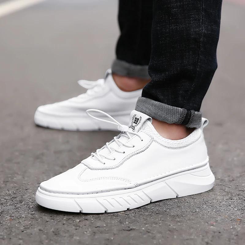 Italské Nové Pánské Ležérní Boty z Pravé Kůže Silná Podrážka Ležérní Oxfordské Boty Zimní Sametové Pánské Bavlněné Boty Doprava Zdarma