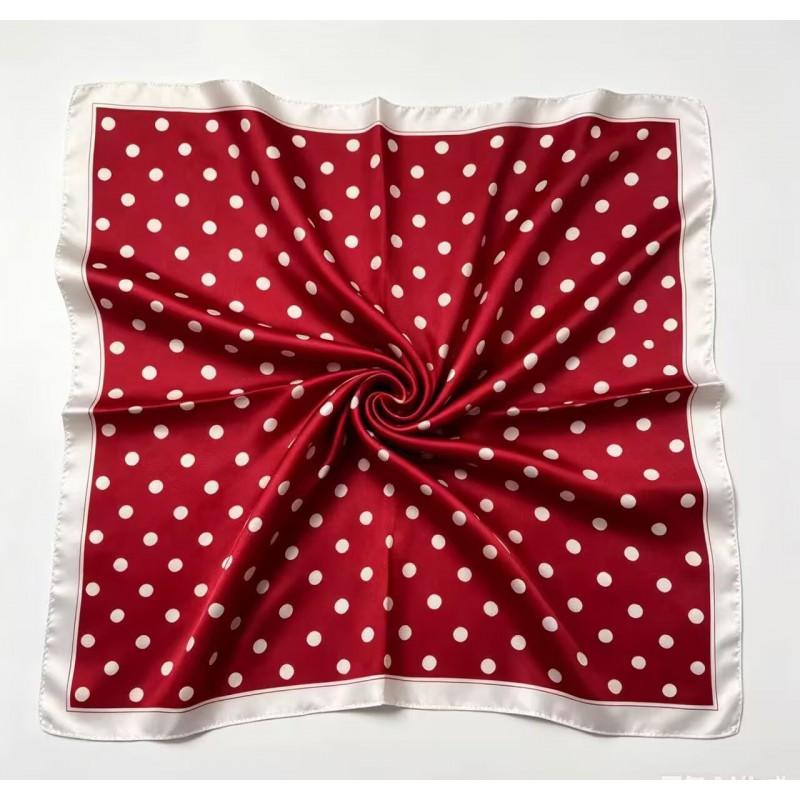 70x70cm Lightweight Cotton Silk Square Scarf With Boho Floral Print Breathable Neck Wrap Women