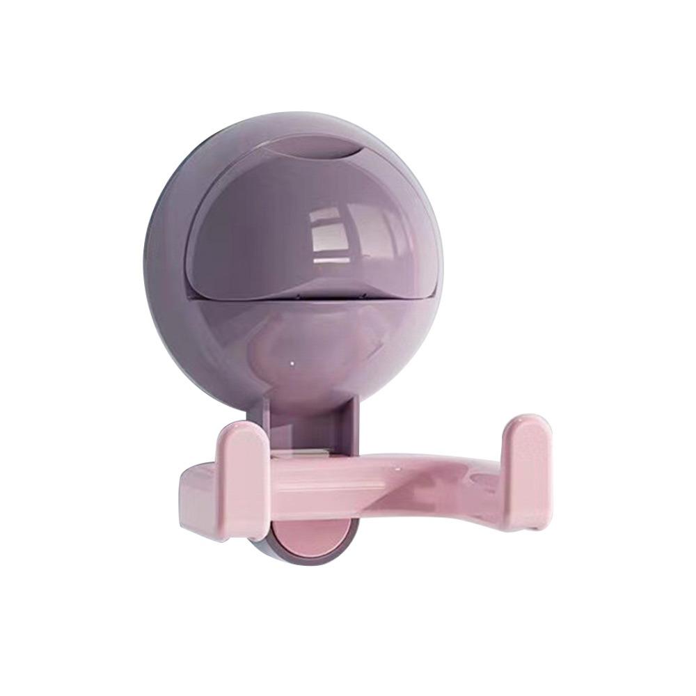 

1Pcs/4Pcs Double Head Double Head Hook Round Ball Wall Mounted Storage Rack for Home Bathroom Purple pink