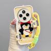 KEYSION Cartoon Niedlich Plüsch Stickerei Hülle für Redmi 14C mit Lanyard Weiche Silikon Stoßfeste Handyhülle für Xiaomi POCO C75