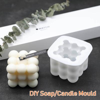 1 pz. Stampo per candele natalizie fai da te, candele di cera, candela in gesso, stampo per sapone in silicone 3d