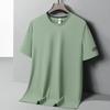 Men's Summer Ice Silk Stretch Sports T-Shirt - Short Sleeve, Plus Size, Breathable, for Running & Fitness