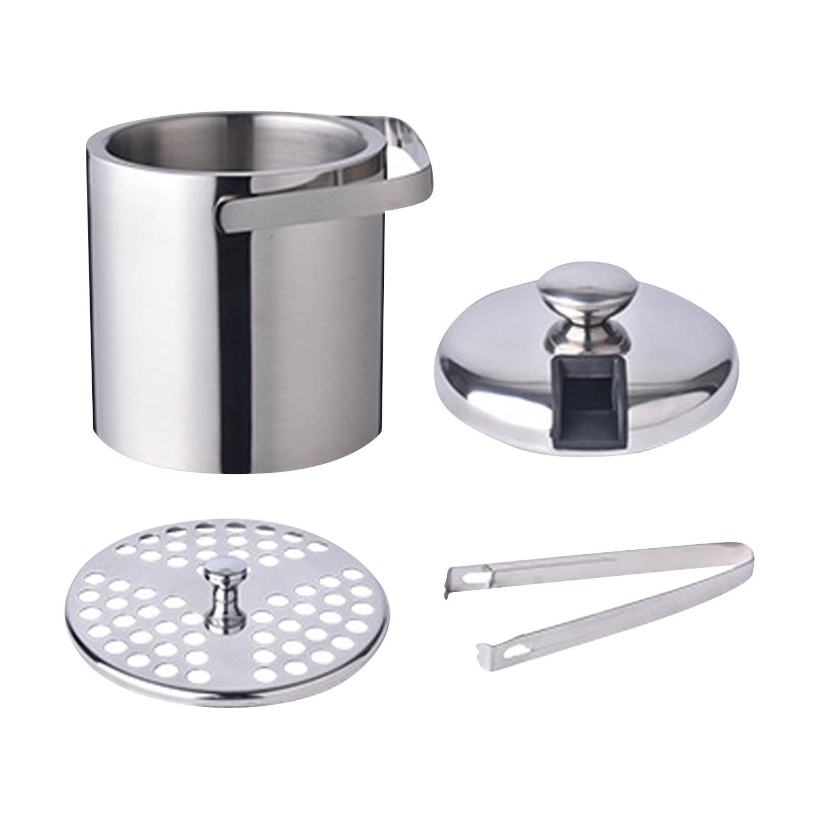 

Ведро для льда из нержавеющей стали 304. Двухслойное утолщенное ведро для холодного шампанского. One Size