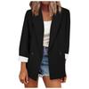 Women's Casual Lapel Open Front Cardigan Long Sleeve Work  Suit Jacket Coat