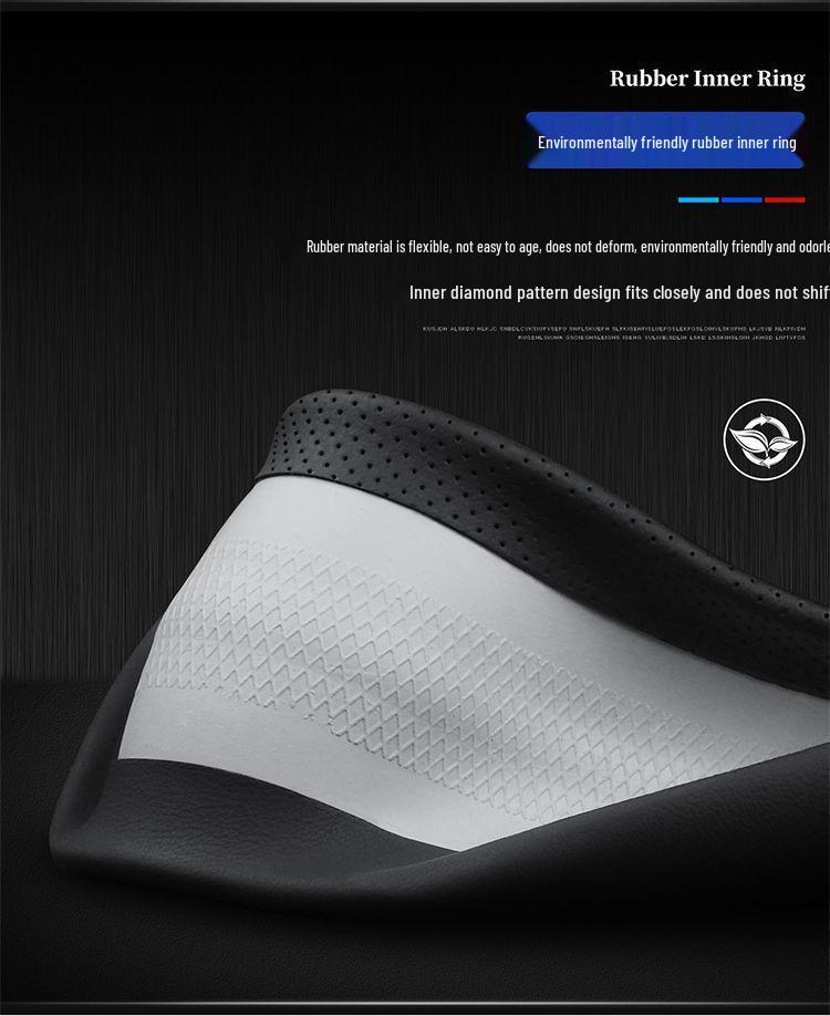 Wuling Steering Wheel Cover: Genuine Leather, Universal Fit for S S1 S3 & Rongguang V Trucks, All-Season Grip