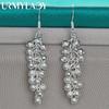 925 Sterling Silver Matte Grape Beads Earrings For Women Fashion Charm Jewelry