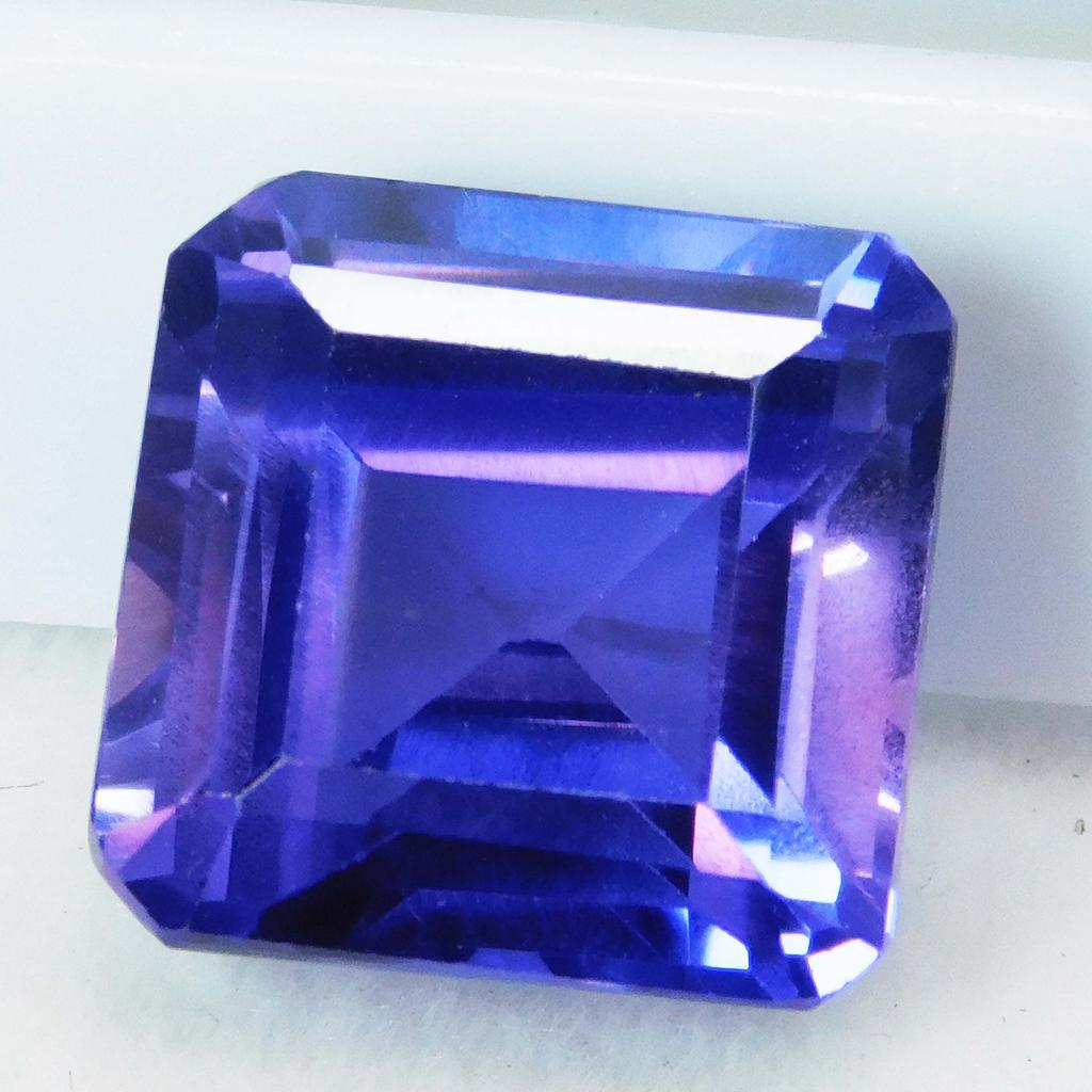 10 Carat Natural Purple Tanzanite Square Cut Loose Gemstone