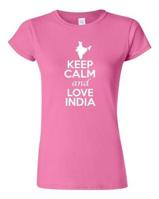 Junior Keep Calm And Love India Country Nation Patriotic Novelty T-Shirt Tee Unisex T-Shirt
