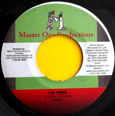 7inch Record SIZZLA / PRINCE - I'm Free / Change For Change MO0004 Master One Prod 2005 Jamaica Reggae, Ska & Dub Used