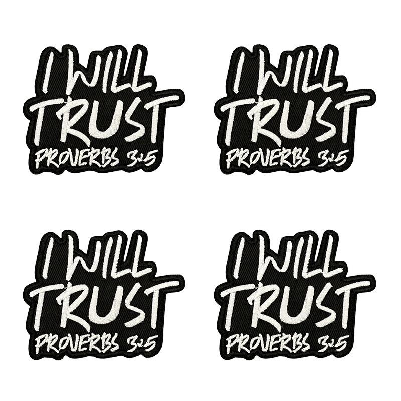 10pcs /Lots Letter Slogan Embroidered Patch Black Iron On Patches For Clothing Thermoadhesive Patches Jackets Hats Backpack Diy