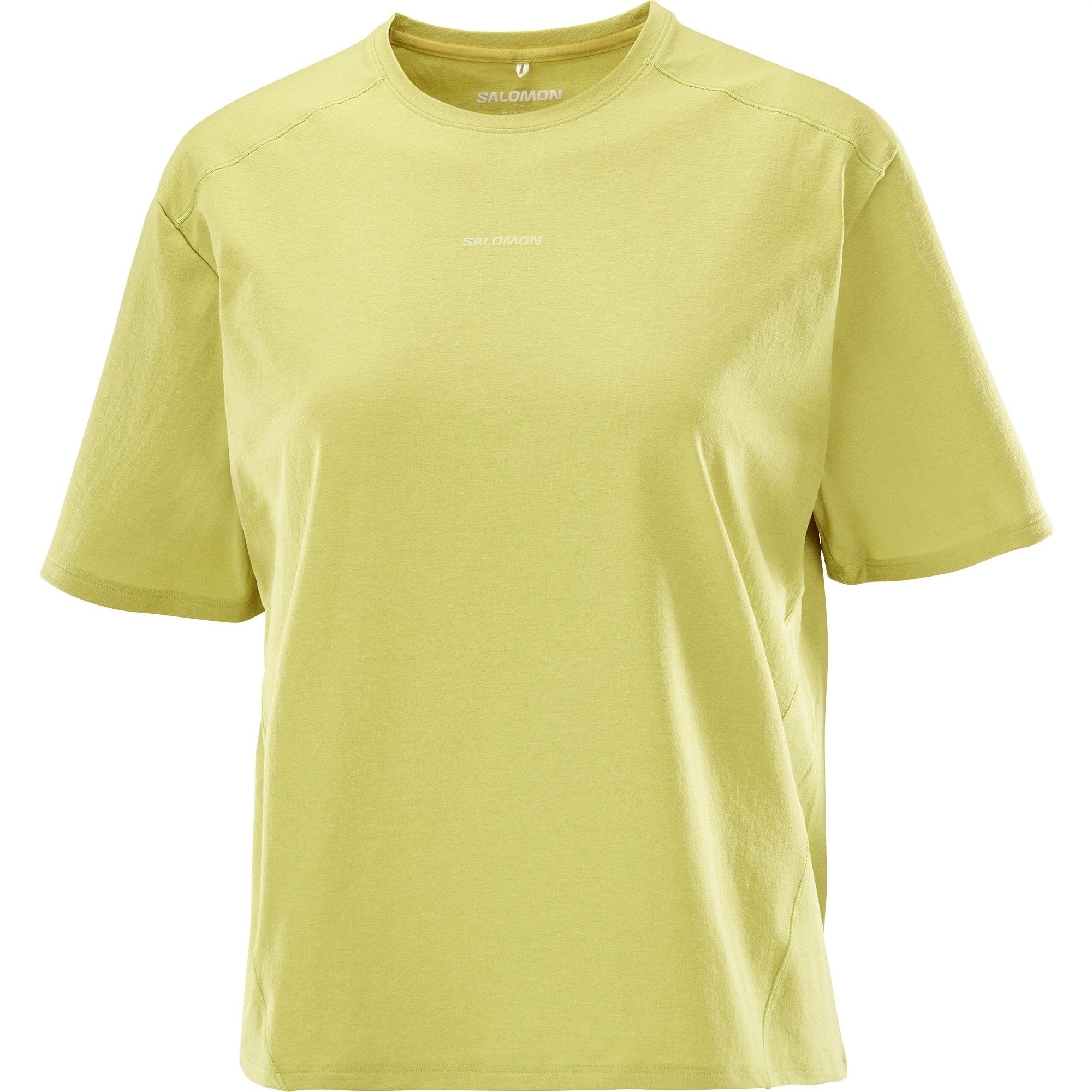 Salomon Trackline Ionic Antibacterial Short Sleeve Loose Fit Solid Soft Durable T-Shirt Women tops C27490 S