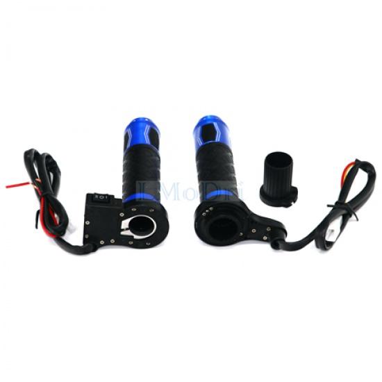 LMoDri Motorcycle Hot Grip Motorbike ATV Scooter Electric Heated Grips 22mm 7/8" Handlebar Hand Warmer Aluminum