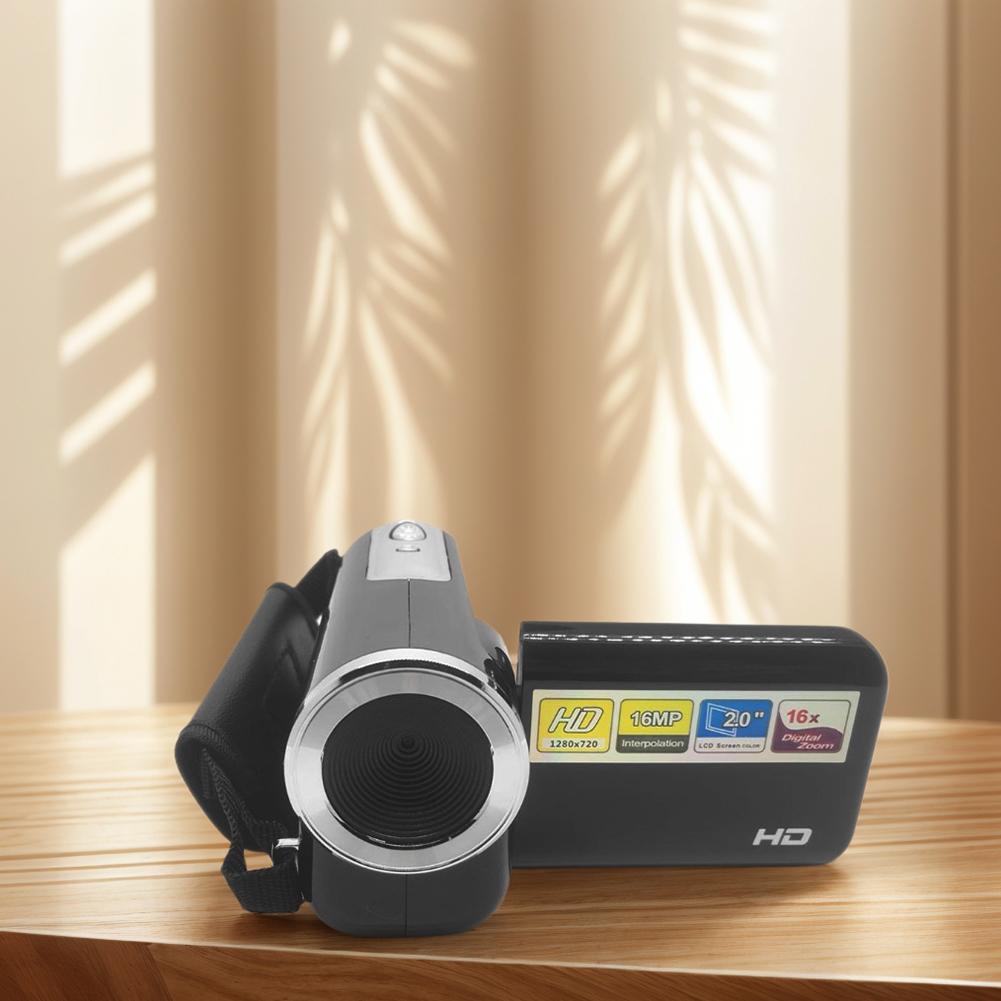 16MP 720P Portable DV Camcorder with USB Cable Vlogging Camera 2.0 Inch TFT Color Screen Built-in LED Flash for Students Teens