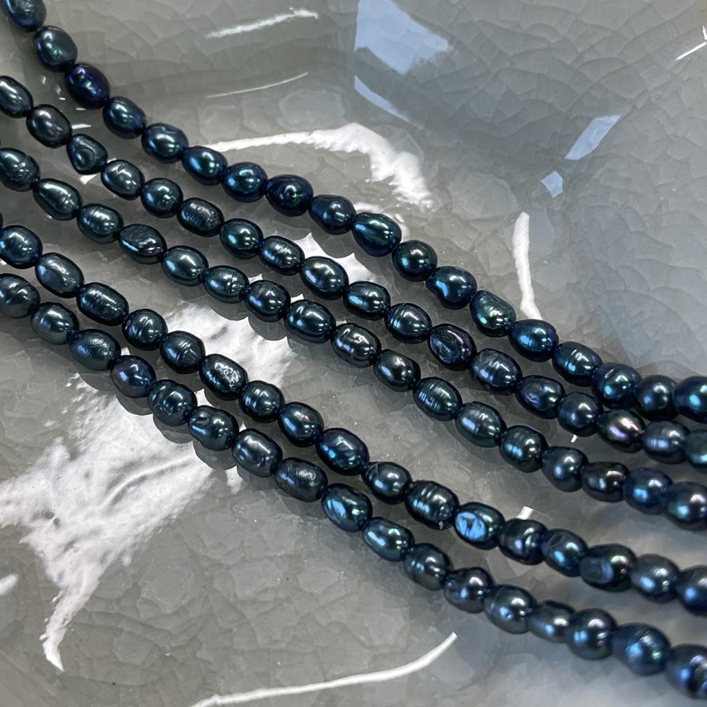 Black Rice Pearl 4-5mm For Jewelry Making DIY Necklace Bracelet Earrings Accessory