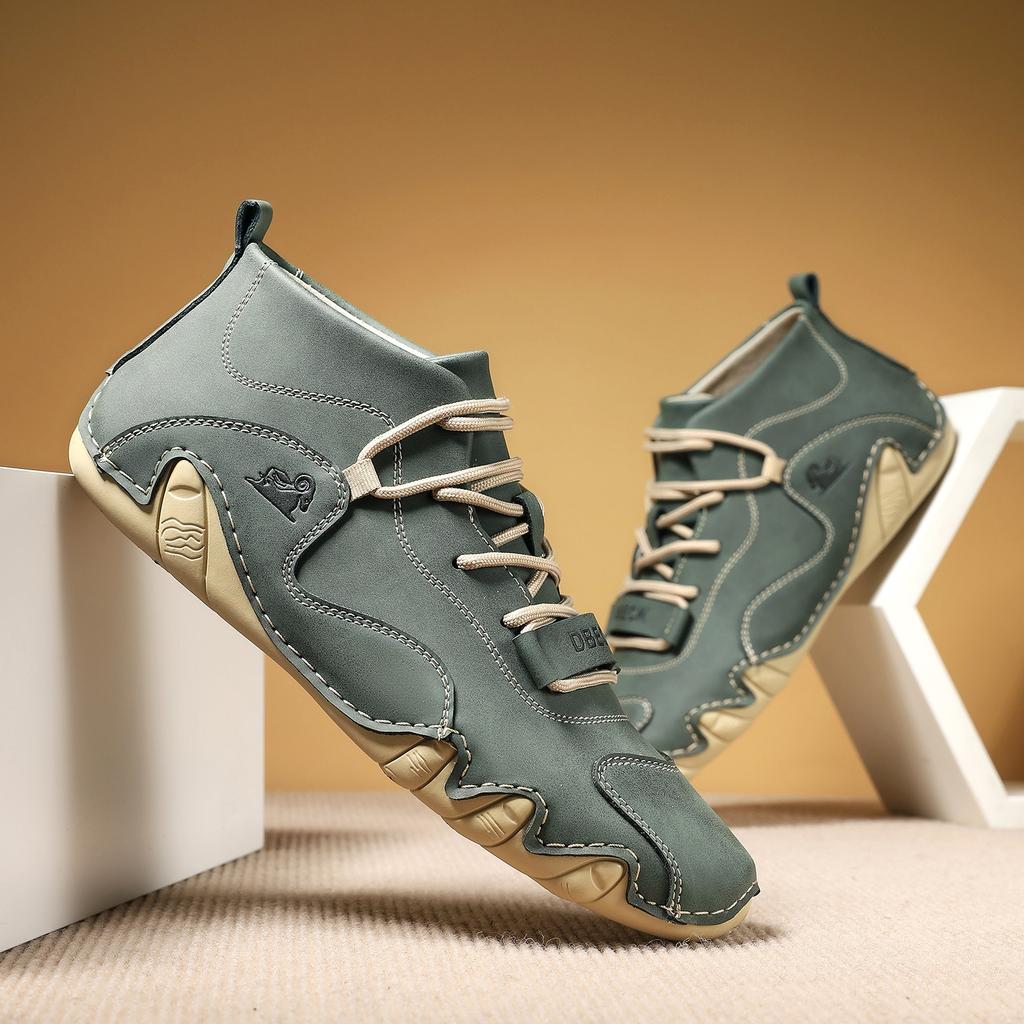 Spring Shoes for Men Women Leather Casual Shoes Pointed Toe Sport Shoes Street Lace-up Sneaker Big Size