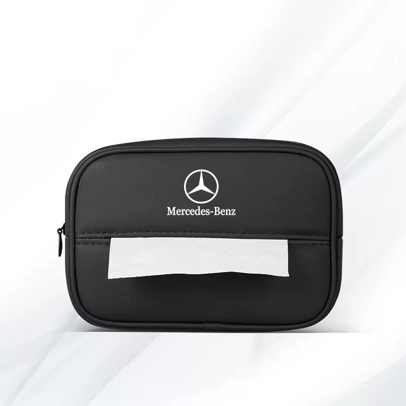 

GLC GLB Логотип Автомобиля Коробка для салфеток Подвесная на сиденье Сумка для хранения бумажных полотенец Для Mercedes Benz AMG W205 W203 W220 W206 W211 W212 W201 W176