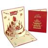 Four-Layer Cake 3D Happy Birthday Card with Envelope Birthday Cake Card  Kids Gift