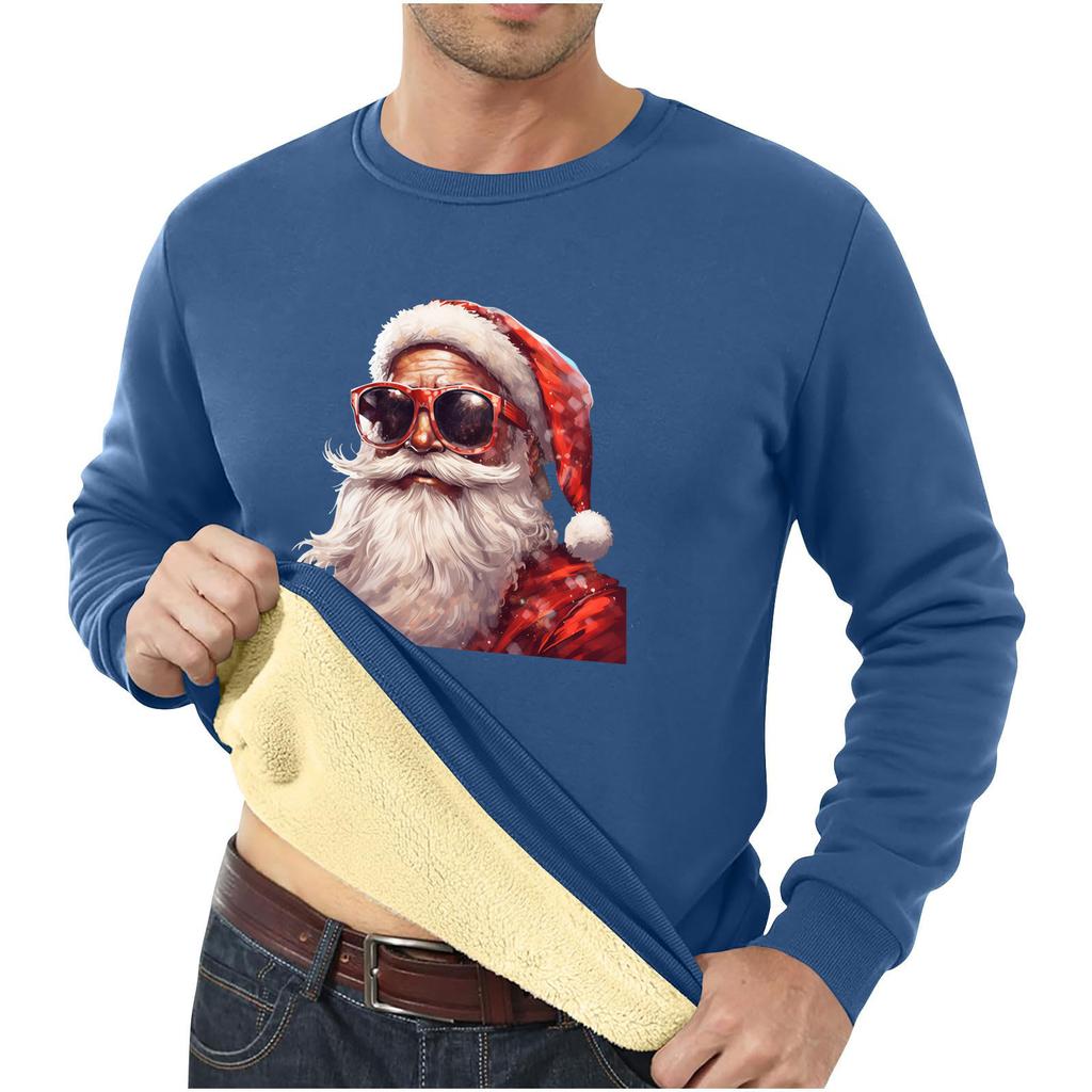 Men Sweatshirt Christmas Shirt Long Sleeve Funny Holdiay Crewneck Xmas Tops