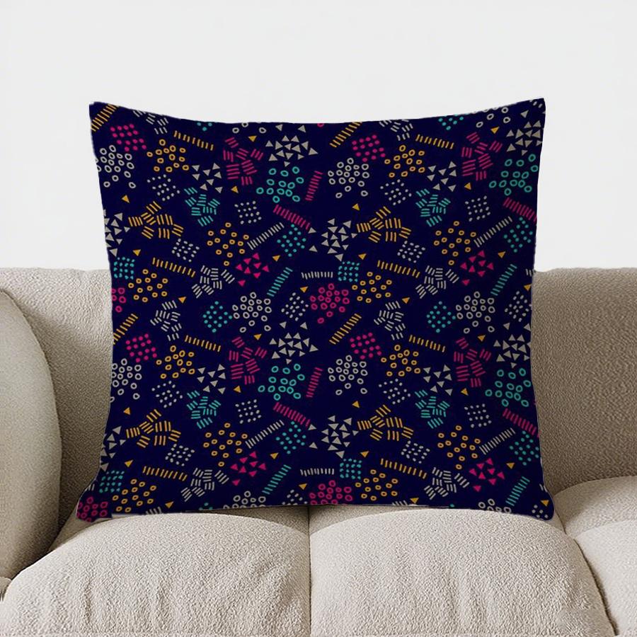 Colorful Floral Pattern Doublesided Printed pillow cover Short plush Suitable living rooms bedrooms sofas throw cushion cover