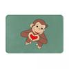 Curious George Cartoon Doormat Kitchen Entrance Home Floor Mat Non-slip Carpet Rug for Balcony Footpad Mats