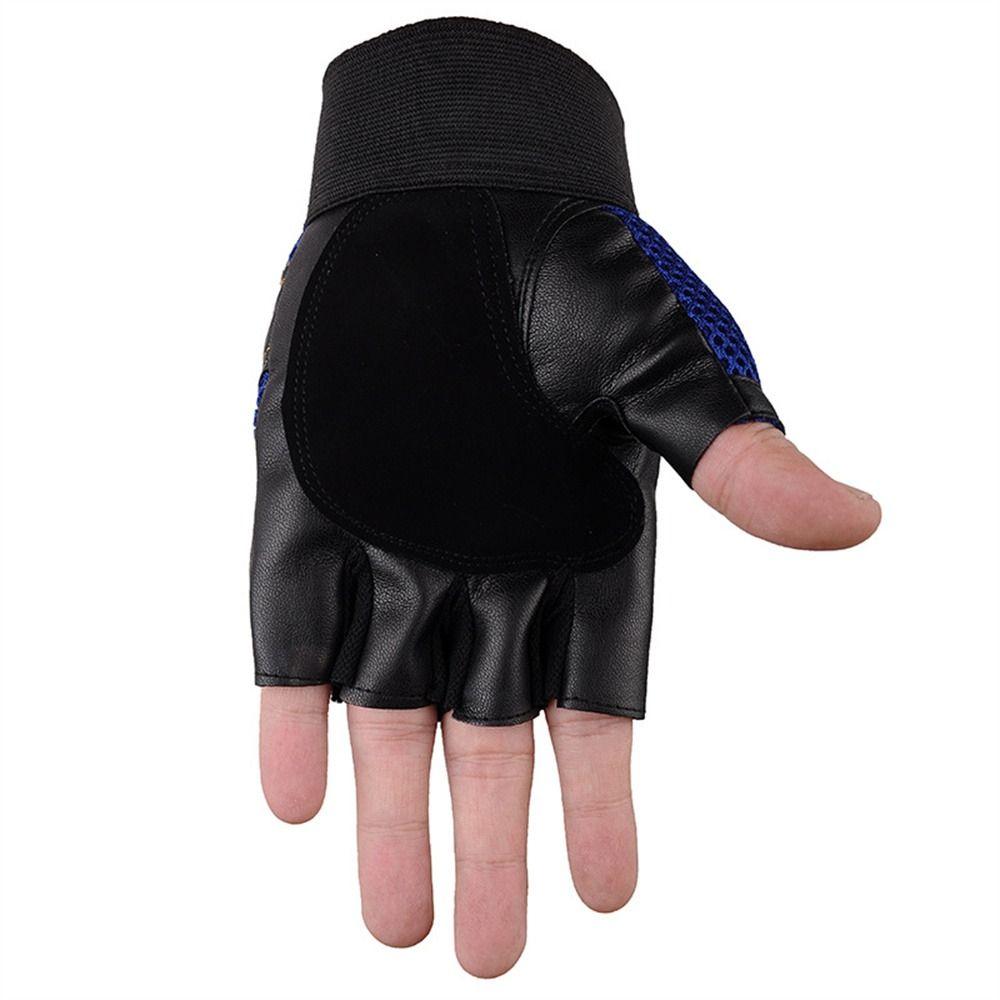PU Leather Anti-slip Punk Cycling Gloves Skulls Gloves Half Finger Gloves Motorcycle Gloves