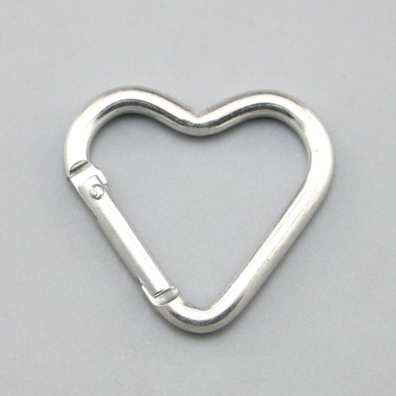 Heart-shaped Aluminum Carabiner Keychain Clip Outdoor Tools Water Bottle Keyring Hook Hanging Buckle Travel Kit Accessories