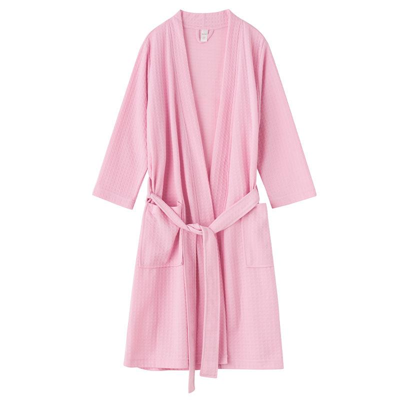 GMXIA Summer Thin Breathable Bathrobes for Women, Pajamas for Women, Hot Spring and Sauna Bathrobes, Absorbent