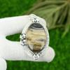 Natural Peanut Wood Jasper Gemstone Pendant 925 Sterling Silver For Girls