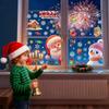 4 Christmas window stickers Self Adhesive Home Decor Holiday Window Clings colorful Christmas window stickers for Glass