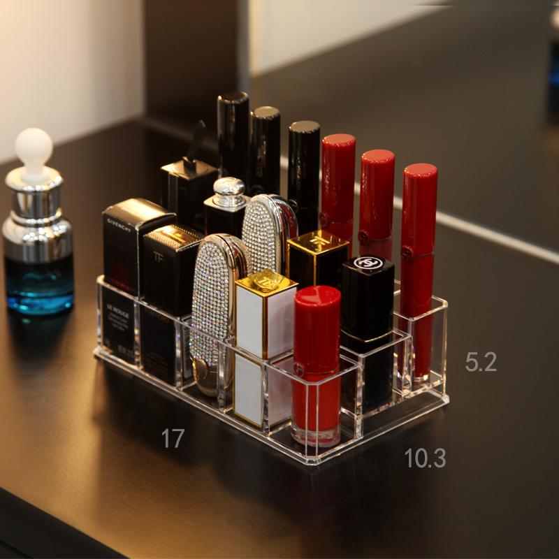 Clear Lipstick Storage Box and Display Stand