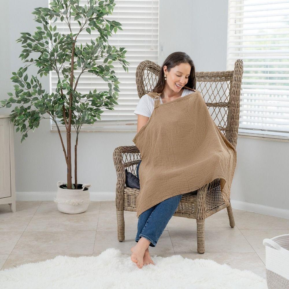 Adjustable Strap Nursing Cover With Pockets Baby Feeding Cover Breastfeeding Towel Baby Feeding