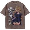 Hot Anime DEATH NOTE MisaMisa Graphic Tee Men Short Sleeve Clothing Washed Cotton Tshirt Casual T-shirt Harajuku Vintage T Shirt