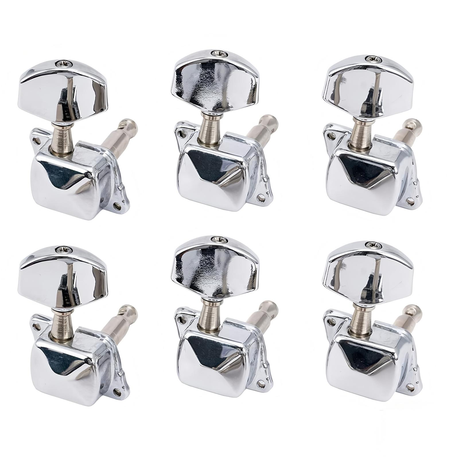 6Pcs Semi-Closed Guitar String Tuning Pegs Zinc Alloy Acoustic Guitar Tuners Guitar String Tuning Keys for DIY Parts