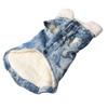 Autumn Winter Cotton Western Boy Blue Thicken Soft Comfortable Pet Clothes Warm Coat Clothing for DogsL