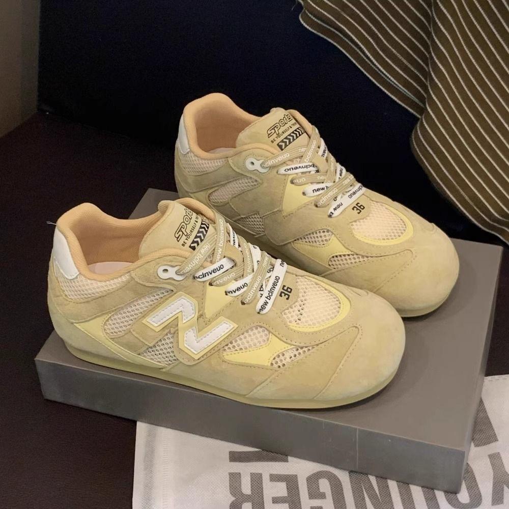 

Mesh German training shoes women s new 2025 summer explosion breathable thin thin comfortable versatile casual sports shoes 35 жёлтый