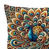 Boho Peacock Cushion Cover Colorful Peacock Throw Pillow Cover Decorative Cushion Case for Sofa Living Room Bedroom Home Decor