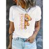 European Size Women's Cute Bear Peek-a-Boo Print Short Sleeve T-Shirt - Soft Round Neck Casual Blouse,Daily Outfits & Gifts - Multi-Color
