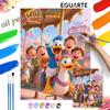 Donald Duck Carousel Digital Oil Painting Art Painting Handmade Diy Home Decorations
