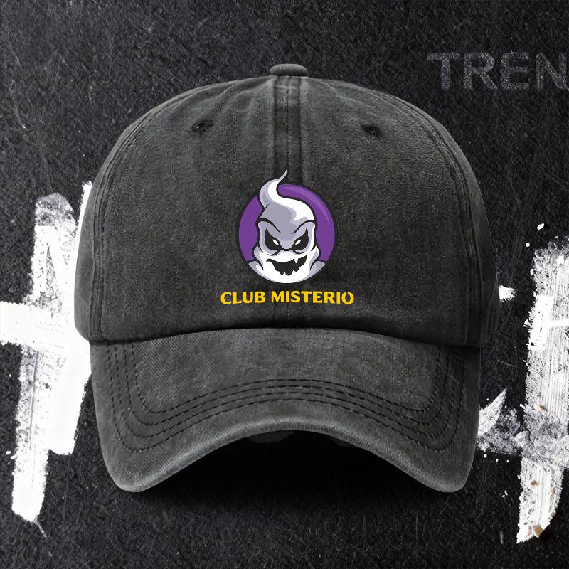 pc Adjustable Baseball Cap Featuring Misterio Ghost Design Lightweight Printed Craft WomenS Hat Misterio Club Trendy Pri 1pc
