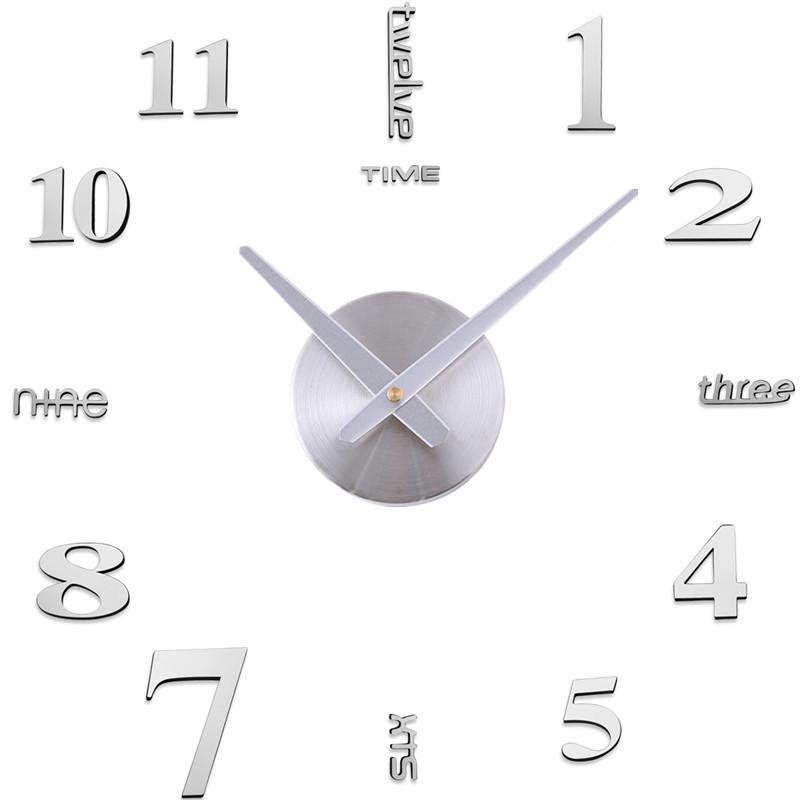 Acrylic 3D Digital Wall Clock, DIY Wall Sticker for Home & Living Room Decor