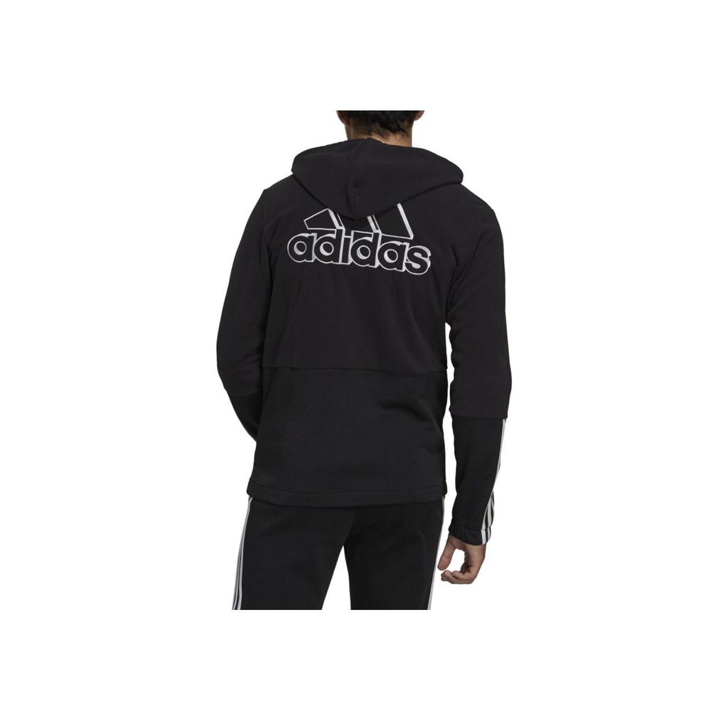 Adidas Logo Zip Jacket Men Jackets Black GV5297