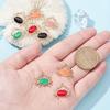 5/10/20pcs Marine Animal Pendant Simple and Elegant Solid Color Crab Keychain DIY Pendant Alloy Drip Oil Necklace Bracelet Accessories