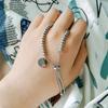 Fashion Stainless Steel Custom Bracelet Letter Tag Ball Beads Adjustable Women's Bracelet Jewelry