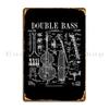 Kontrabassist Bassist Musikinstrument Vintage Patent Metallschild Personalisierbar Retro Eisenblech Wandbild Blechschild Poster
